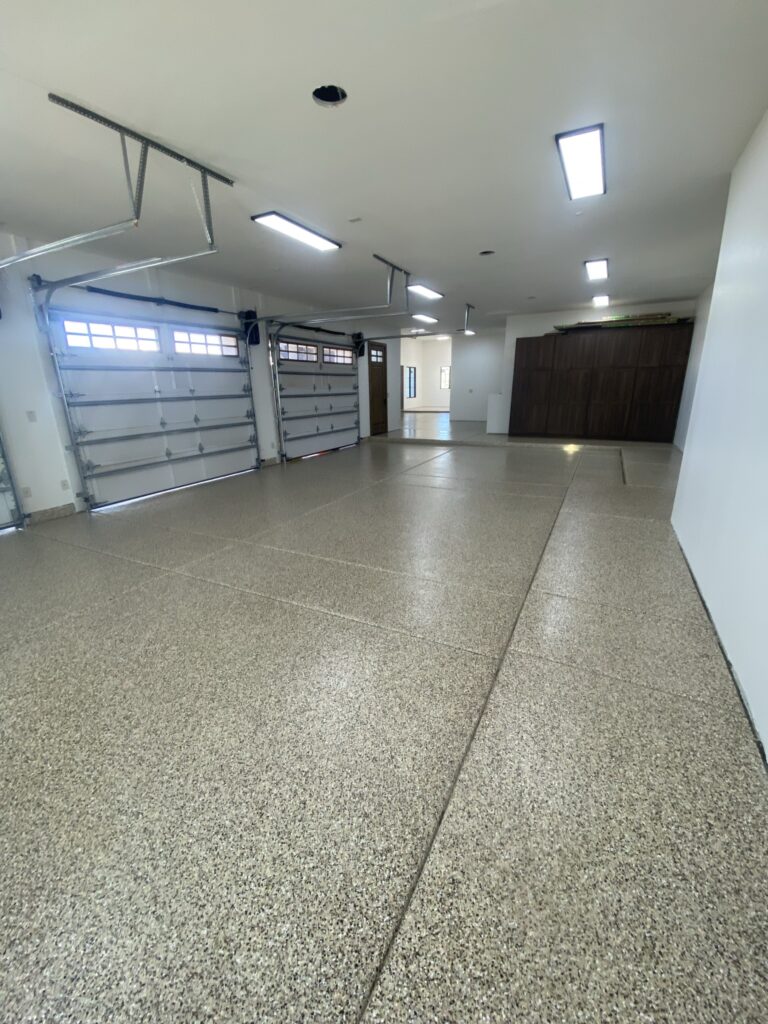 Garage Floor Coating with car lift in Fountain Hills AZ by RX Garage