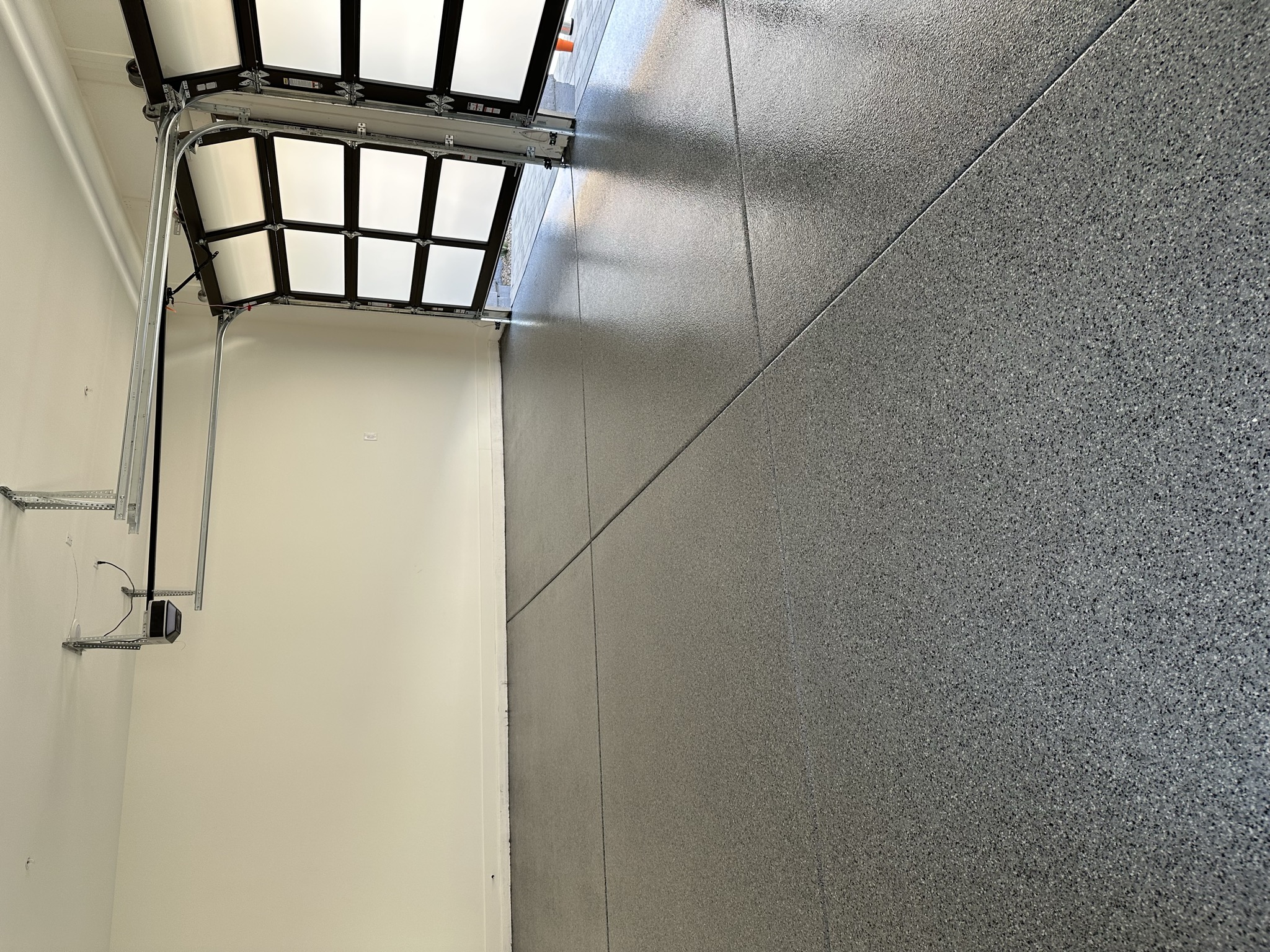 Scottsdale glass door garage gray flake floor by RX Garage